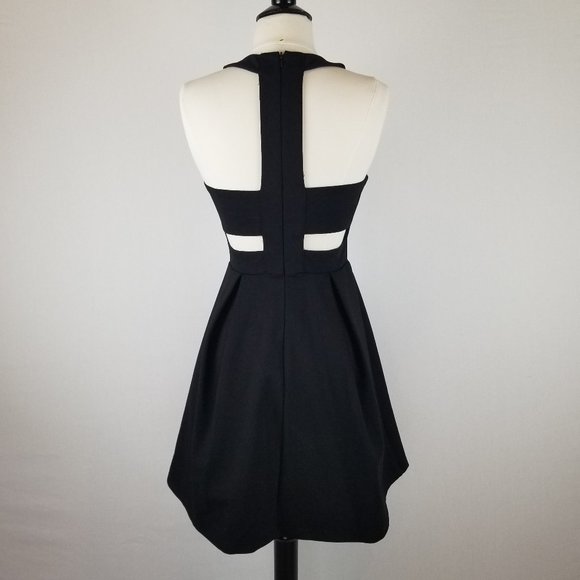 Lulus Black Fit and Flare Skater Mini Dress Sz S - Picture 4 of 10